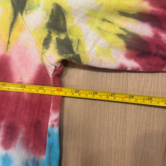 Size Large Tie-Dye Ed Hardy hoodie arm stamp and skull &flowers beautiful ghost - Picture 3 of 7